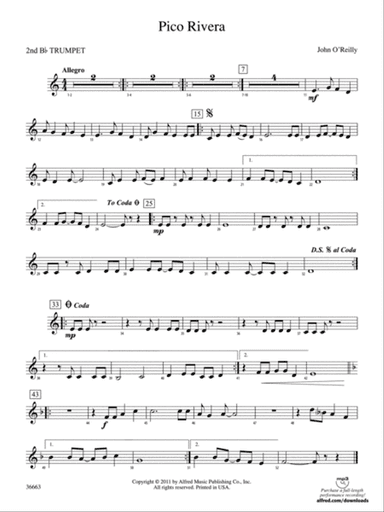 Pico Rivera: 2nd B-flat Trumpet