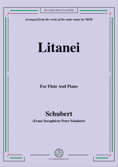 Schubert-Litanei,for Flute and Piano