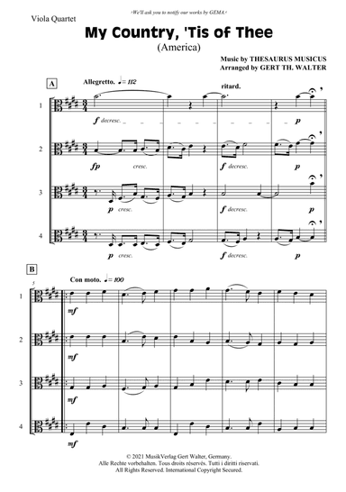 My Country, 'Tis Of Thee (America)