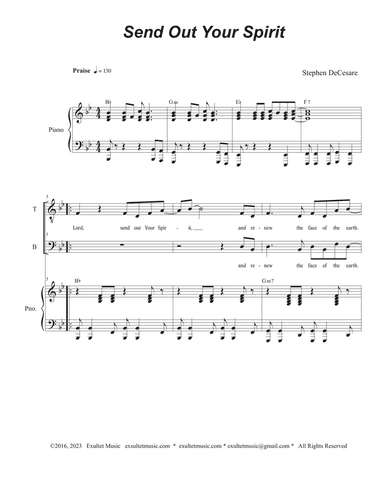 Send Out Your Spirit (2-part choir - (TB)
