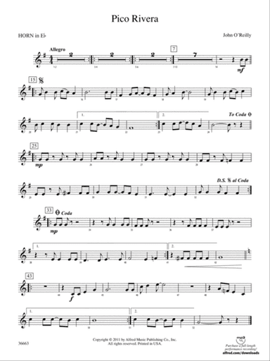 Pico Rivera: (wp) 1st Horn in E-flat
