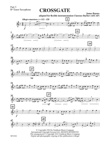 Crossgate Overture - Tenor Sax 3