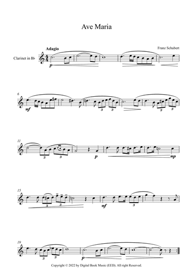 Ave Maria - Franz Schubert (Clarinet)