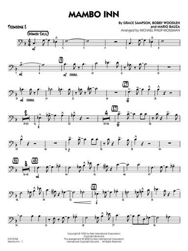 Mambo Inn (arr. Michael Philip Mossman) - Trombone 2