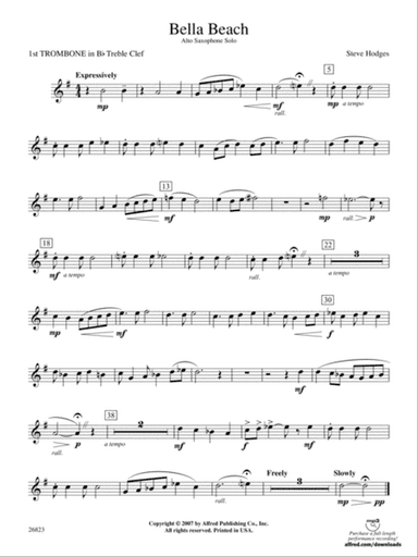 Bella Beach: (wp) 1st B-flat Trombone T.C.