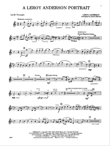 Leroy Anderson Portrait: 1st B-flat Trumpet