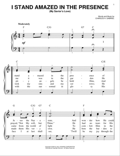 I Stand Amazed In The Presence (My Savior's Love)