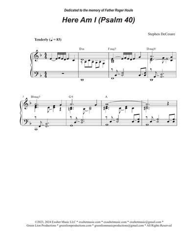 Here Am I (Psalm 40) (Vocal Trio - (SAB)