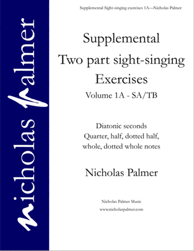 Sight-singing exercises for two-part choirs vol. 1A - quarters, halves, wholes