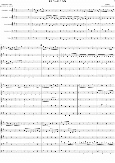 RIGAUDON - GRIEG - BRASS QUINTET