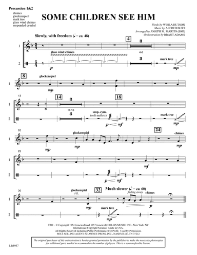 Some Children See Him (arr. Joseph M. Martin) - Percussion 1 & 2
