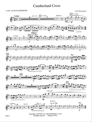 Cumberland Cross: E-flat Alto Saxophone