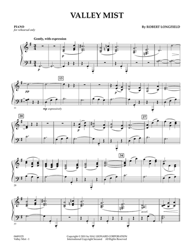 Valley Mist - Piano