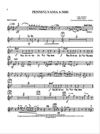 Pennsylvania 6-5000: 3rd B-flat Trumpet