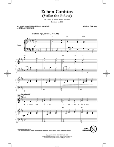 Echen Confites (Strike the Piñata) (arr. Emily Crocker)
