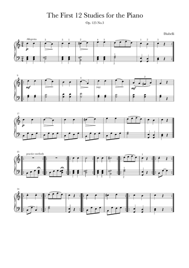 Allegretto in C Op. 125 no. 3