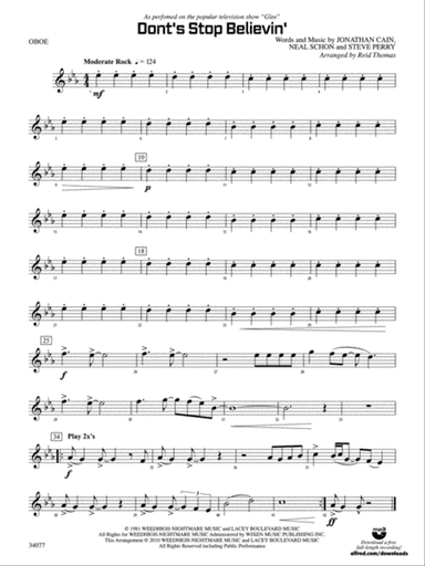 Don't Stop Believin': Oboe