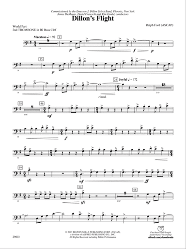 Dillon's Flight: (wp) 2nd B-flat Trombone B.C.