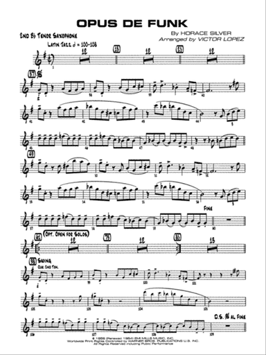 Opus de Funk: 2nd B-flat Tenor Saxophone