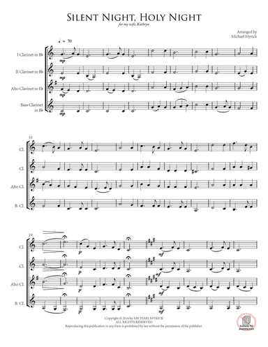 Silent Night, Holy Night (Clarinet Ensemble)