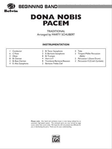 Dona Nobis Pacem: Score