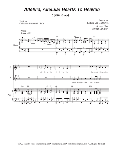 Alleluia, Alleluia! Hearts To Heaven (Vocal Quartet - (SATB)