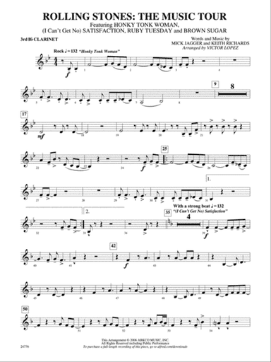 Rolling Stones: The Music Tour: 3rd B-flat Clarinet
