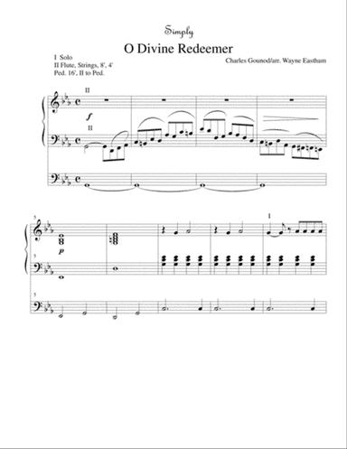 Simply "O Divine Redeemer"