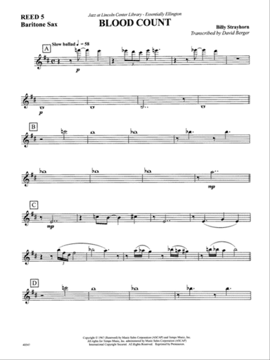 Blood Count: E-flat Baritone Saxophone