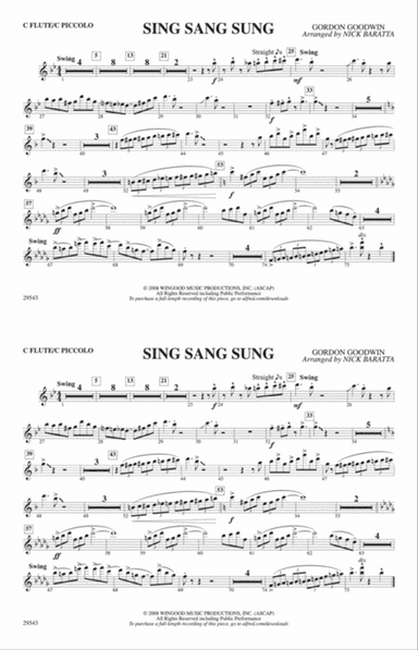 Sing Sang Sung: Flute