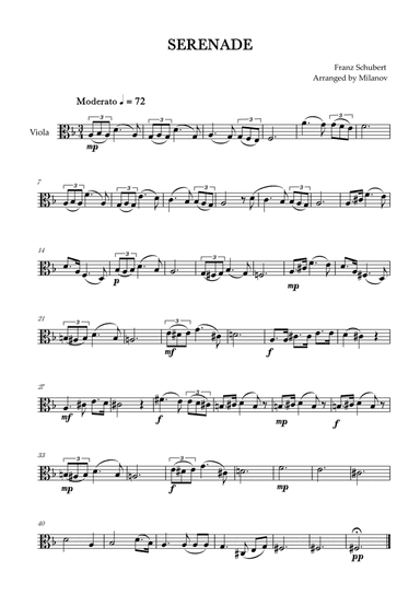 Serenade | Schubert | Viola
