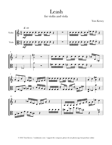 Leash - for violin and viola