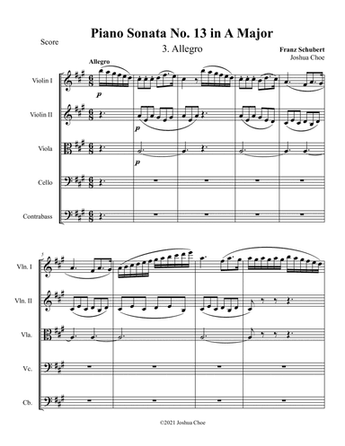Piano Sonata in A Major, Movement 3
