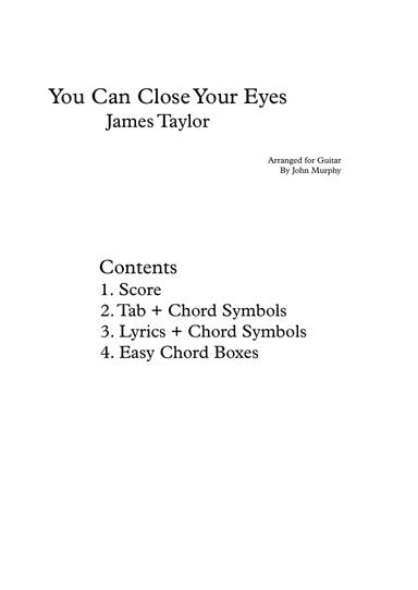 You Can Close Your Eyes