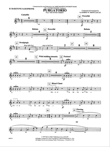 Purgatorio (from The Divine Comedy): E-flat Baritone Saxophone