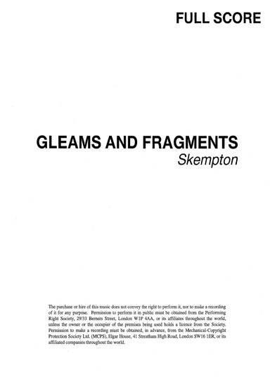 Gleams and Fragments