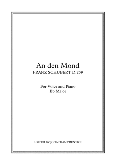 An den mond (D259) in Bb Major