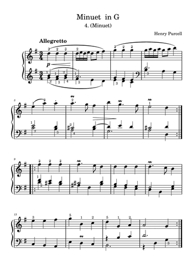 Minuet in G