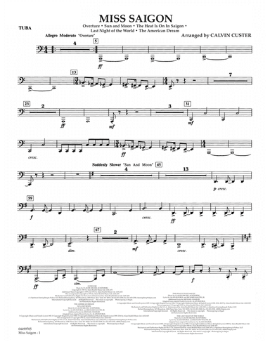 Miss Saigon (arr. Calvin Custer) - Tuba