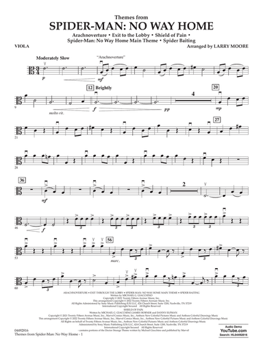 Themes from Spider-Man: No Way Home (arr. Larry Moore) - Viola