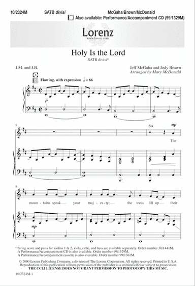 Holy is the Lord
