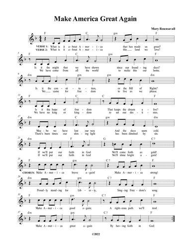 Make America Great Again (Lead Sheet)
