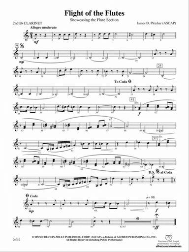 Flight of the Flutes (Showcasing the Flute Section): 2nd B-flat Clarinet