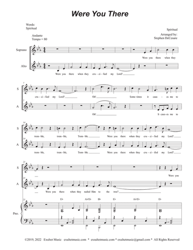 Were You There (2-part choir - (SA) (Easy Choir Version)