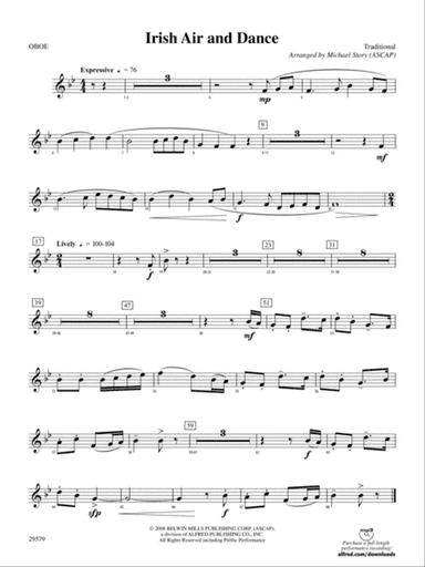 Irish Air and Dance: Oboe