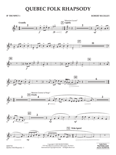 Quebec Folk Rhapsody - Bb Trumpet 1