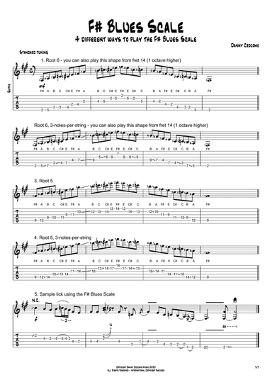 F# Blues Scale (4 Ways to Play)