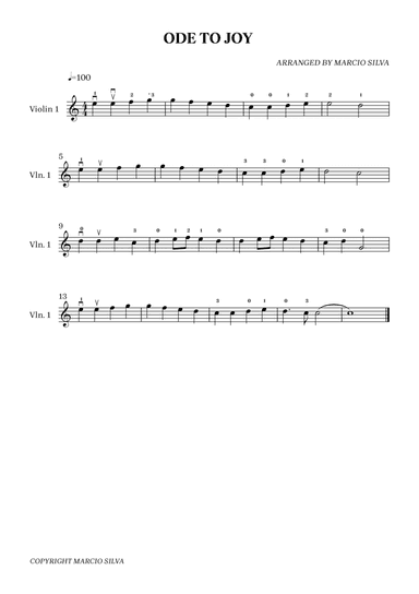 ODE TO JOY - VIOLIN