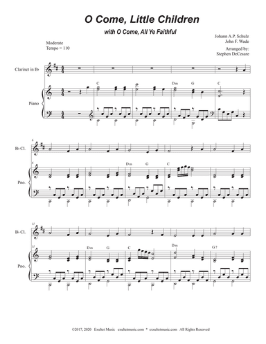 O Come, Little Children (with "O Come, All Ye Faithful") (Bb-Clarinet solo and Piano)
