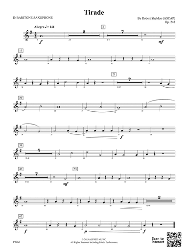 Tirade: E-flat Baritone Saxophone